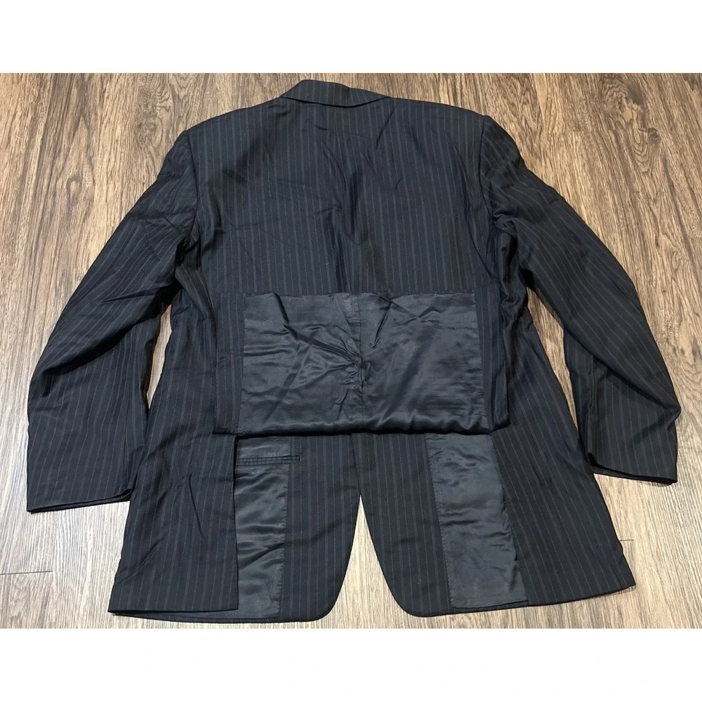 Canali Super 120s Pure Wool Men's Blazer Navy Pinstripe Size 54 Long Italy